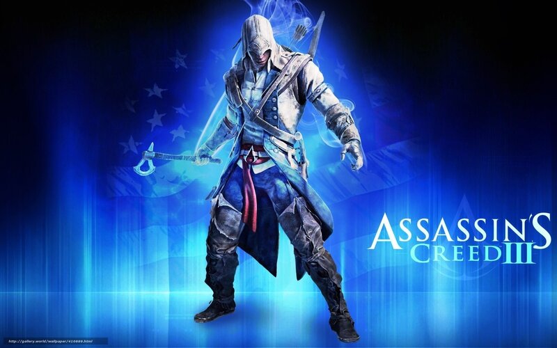 Assassin Character — Blue, Dramatic, Digital Art, Axe
