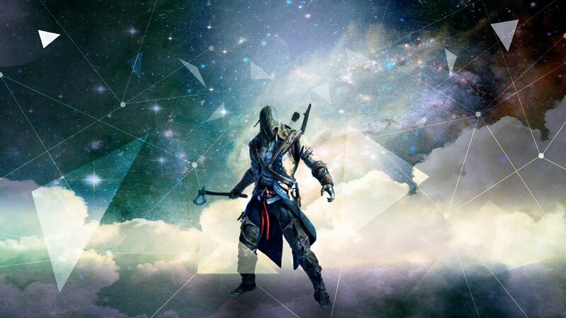 Assassin Character in Clouds