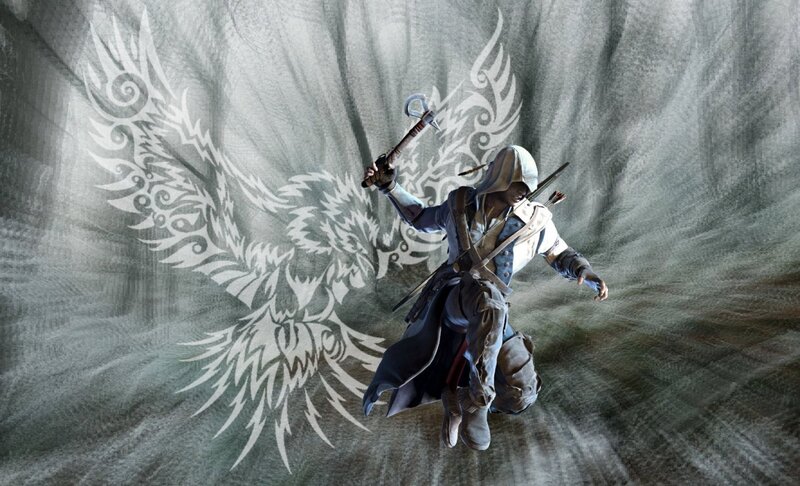Assassin Character in Mid-air
