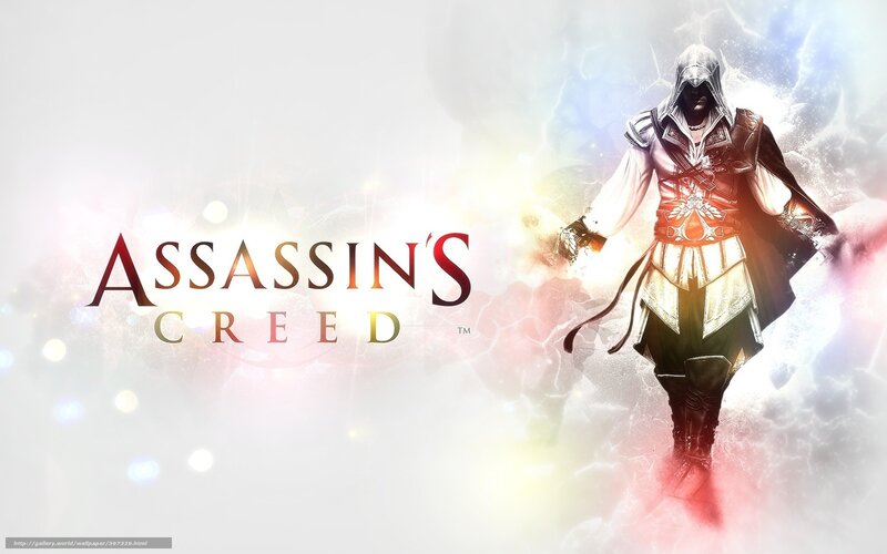 Assassin Character — White, Dramatic, Digital Art, Lightning