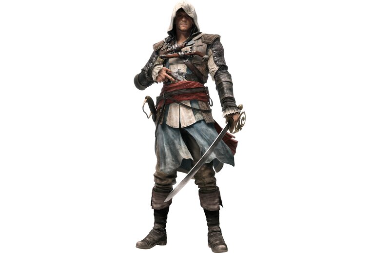 Assassin Character — White, Serious