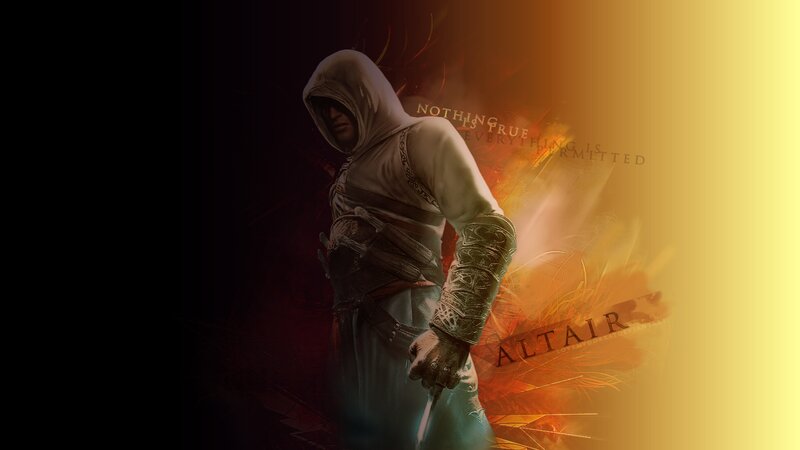 Assassin Holding a Blade — Black
