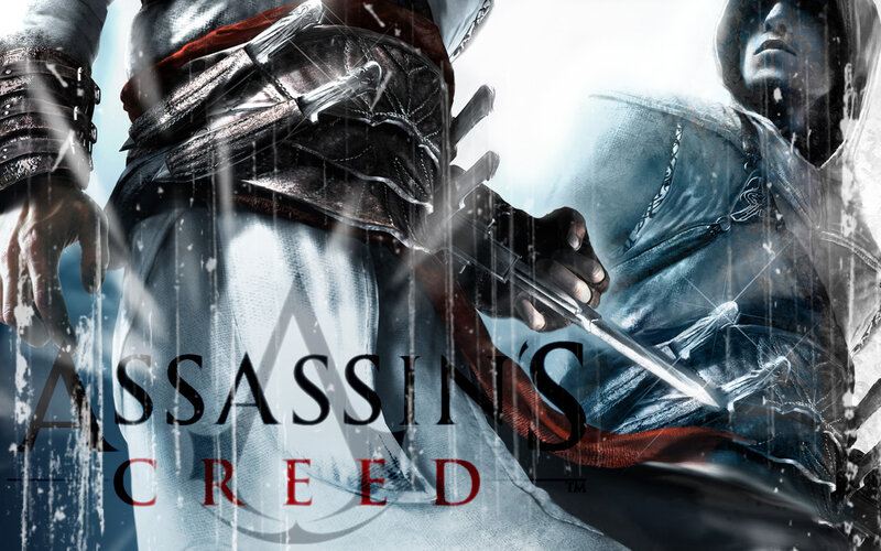 Assassin Holding a Blade — White