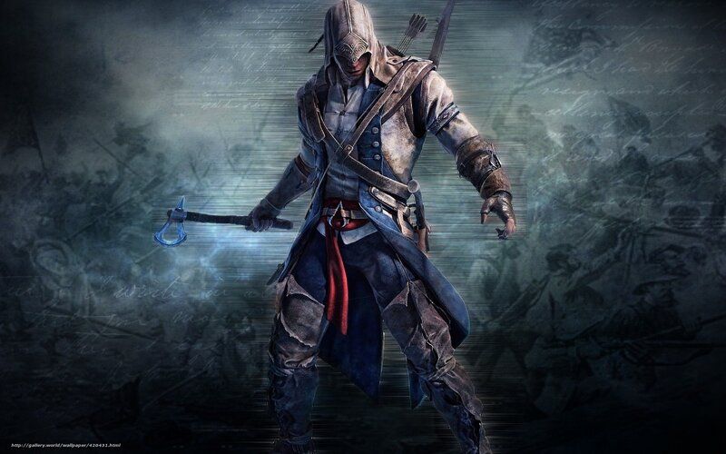 Assassin Holding Axe — Blue, Dramatic