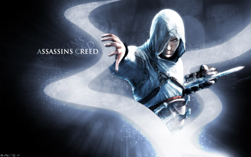 Assassin Holding Blade — Blue