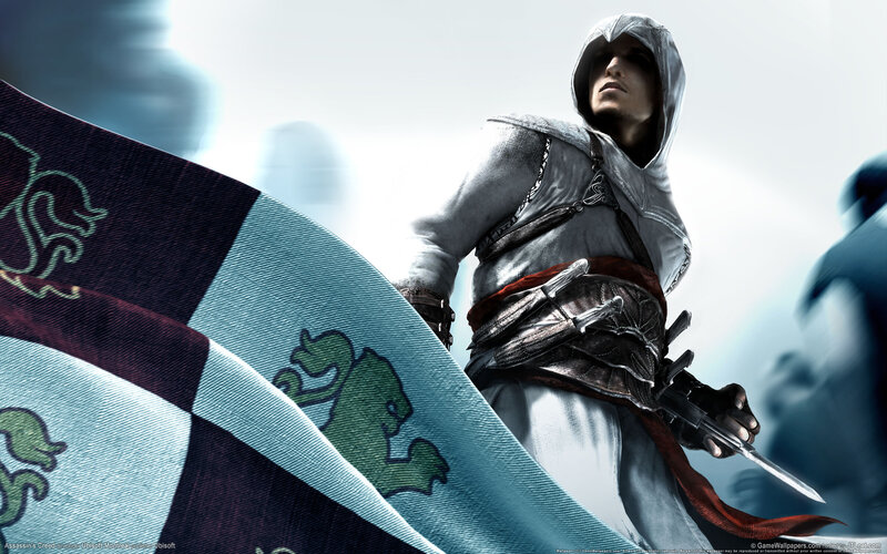 Assassin Holding Blade — White