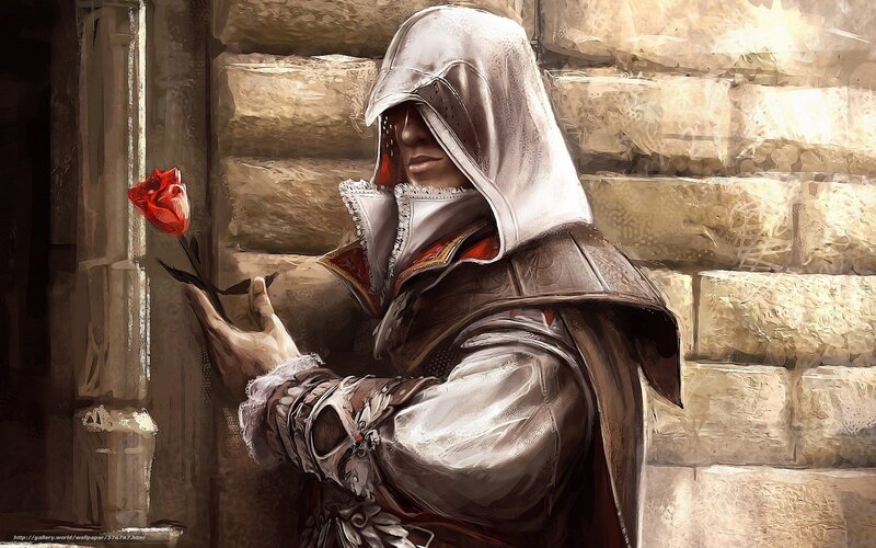 Assassin Holding Red Rose