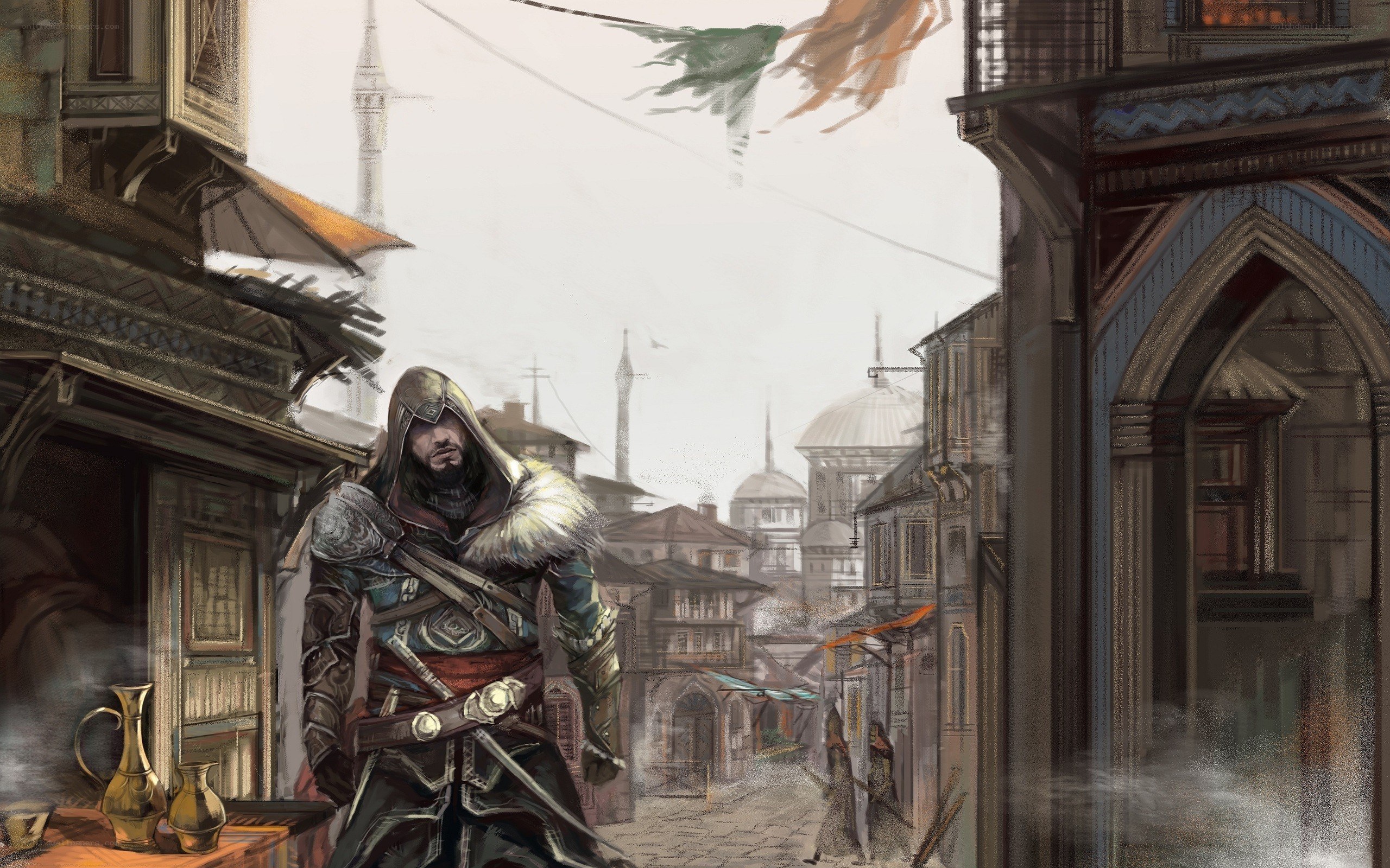 Assassin in a bustling city