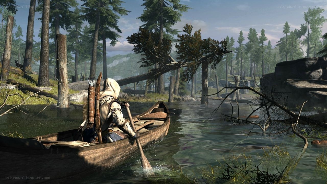 assassin in a canoe