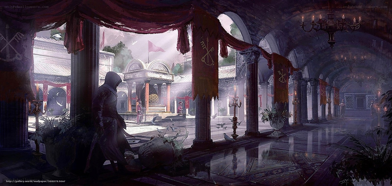 Assassin in a grand hall