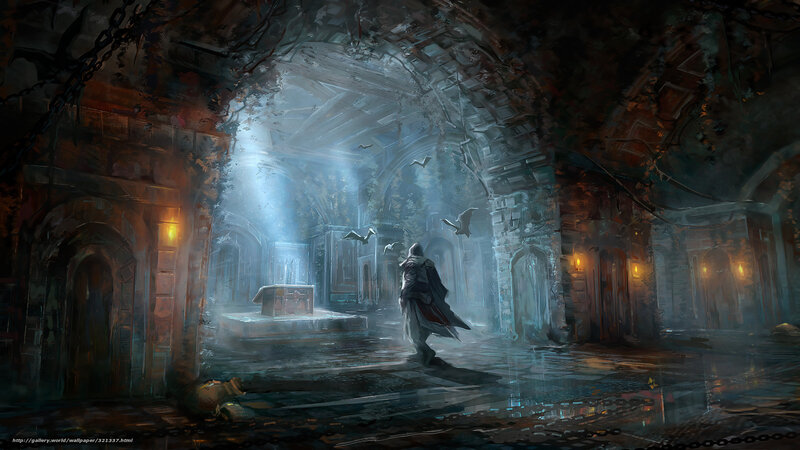 Assassin in Ancient Ruin — Gray