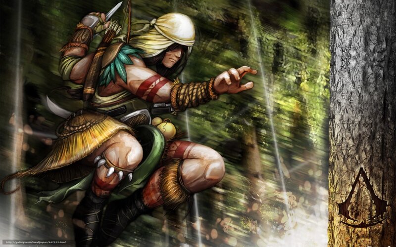 Assassin in Forest — Green, Dramatic