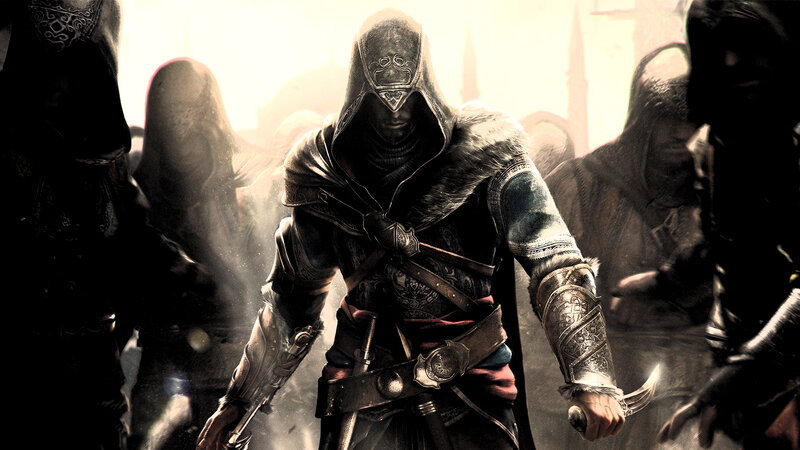 Assassin in Hooded Cloak — Black, Dramatic, Digital Art, Hooded Figures