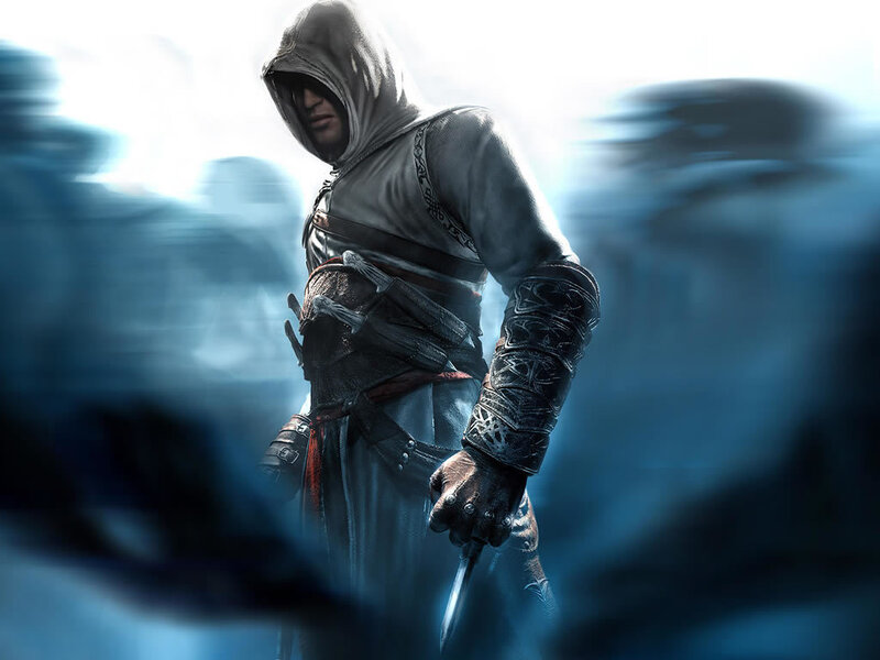 Assassin in Hooded Cloak — Blue, Dramatic, Digital Art, Hooded Cloak, Dagger