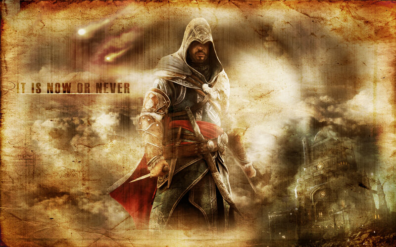 Assassin in Hooded Cloak — Brown, Dramatic