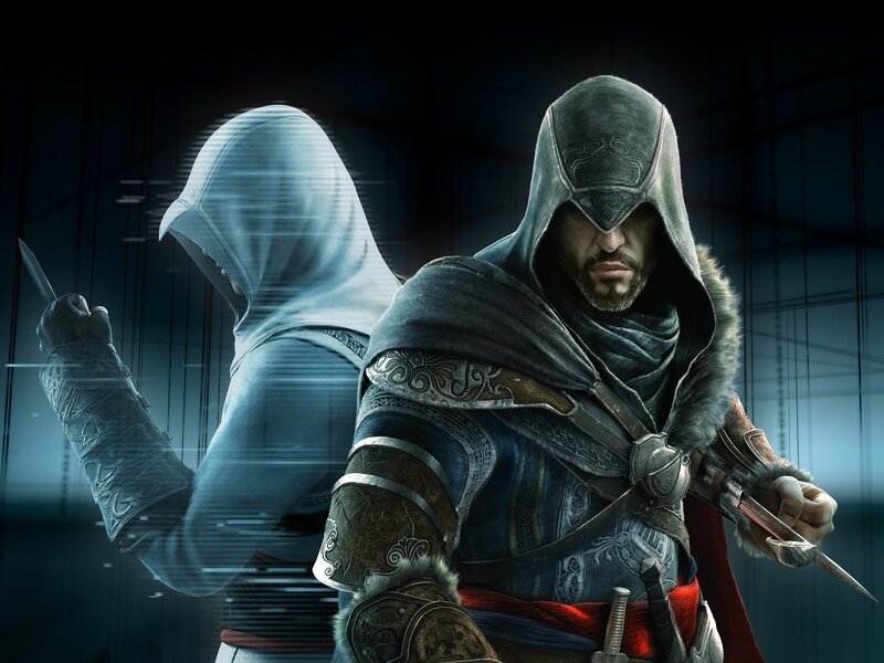 Assassin in Hooded Cloak — Gray, Dark, Dramatic