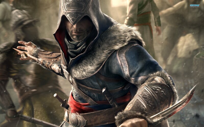 Assassin in Hooded Cloak — Gray, Dramatic, 3d Render