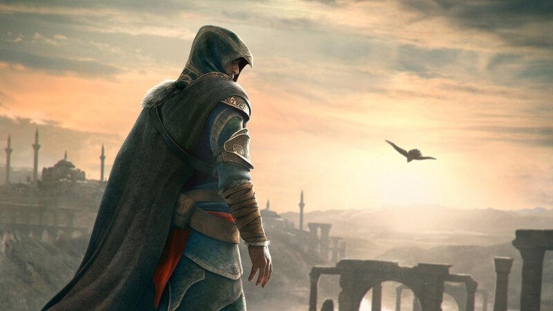Assassin in Hooded Cloak — Gray, Dramatic, Sunset, 3d Render