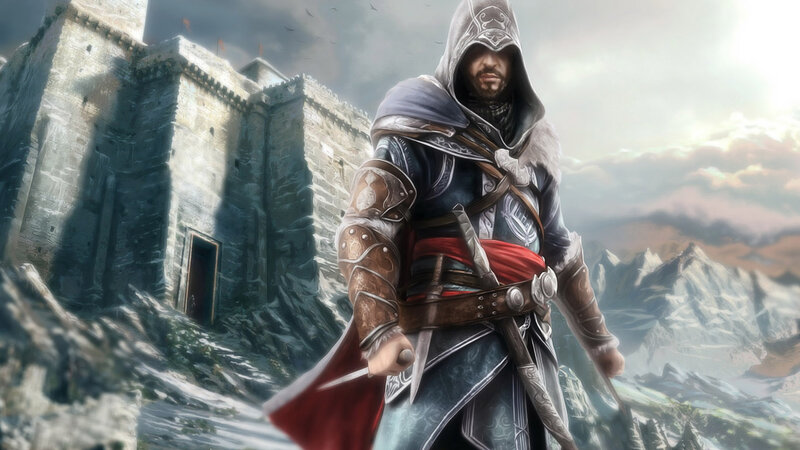 Assassin in Hooded Cloak — Gray, Dramatic, Sunset