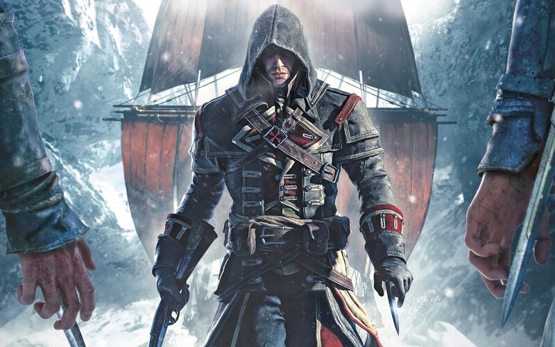 Assassin in Hooded Cloak — Gray, Dramatic, Winter