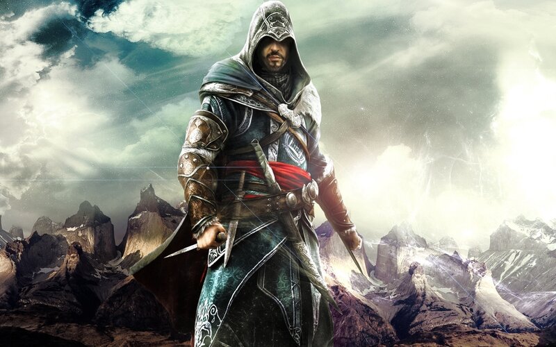 Assassin in Hooded Cloak — Green, Dramatic