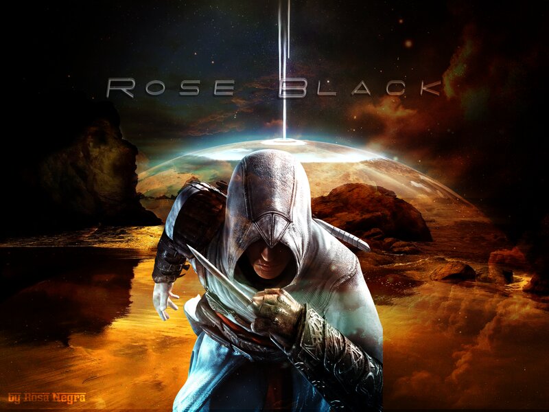 Assassin in Hooded Cloak — Orange, Dramatic, Night