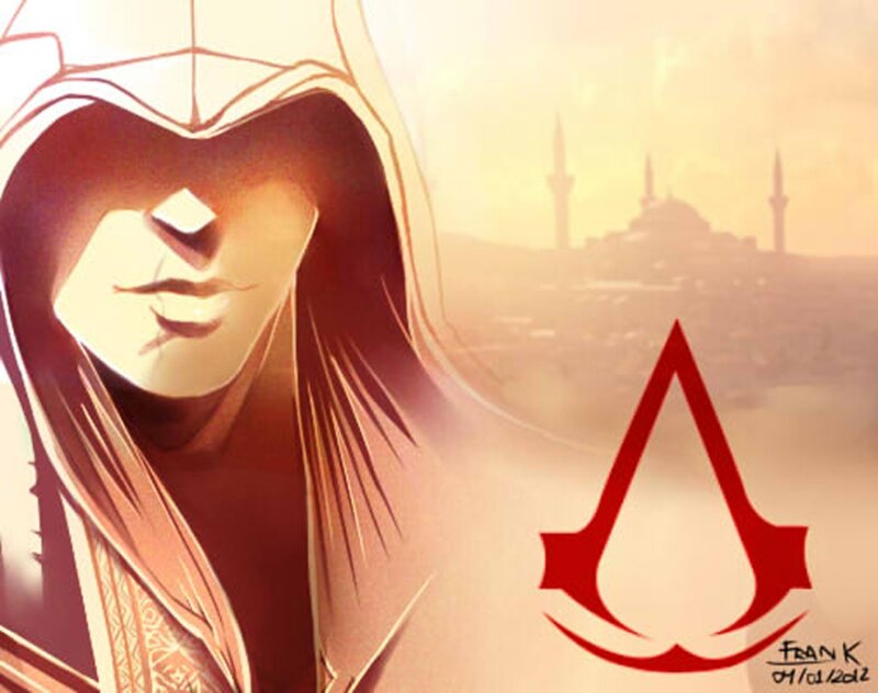 Assassin in Hooded Cloak — Red, Dramatic