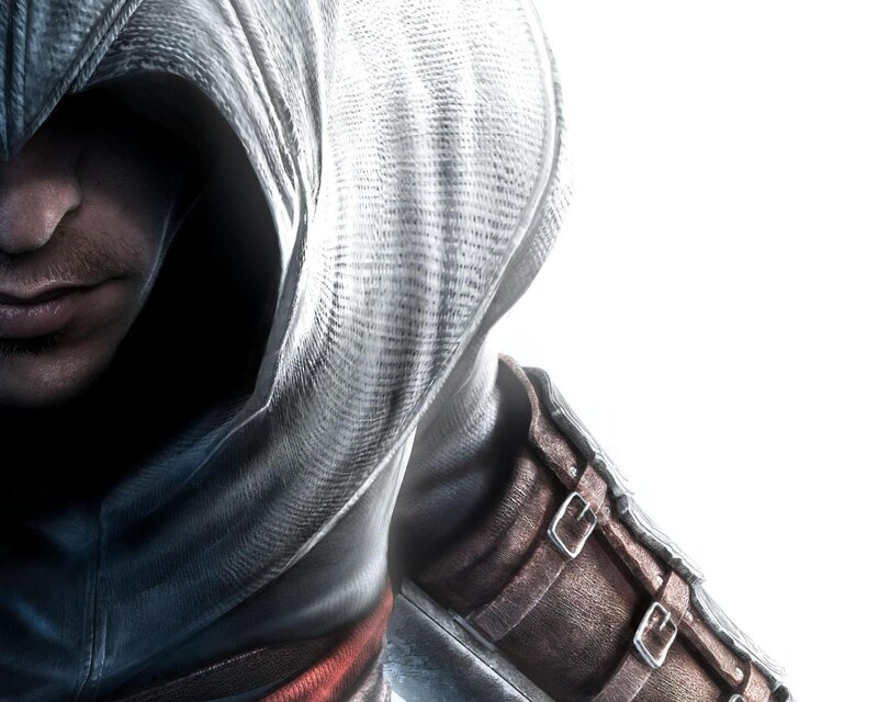 Assassin in Hooded Cloak — White, Dramatic, 3d Render