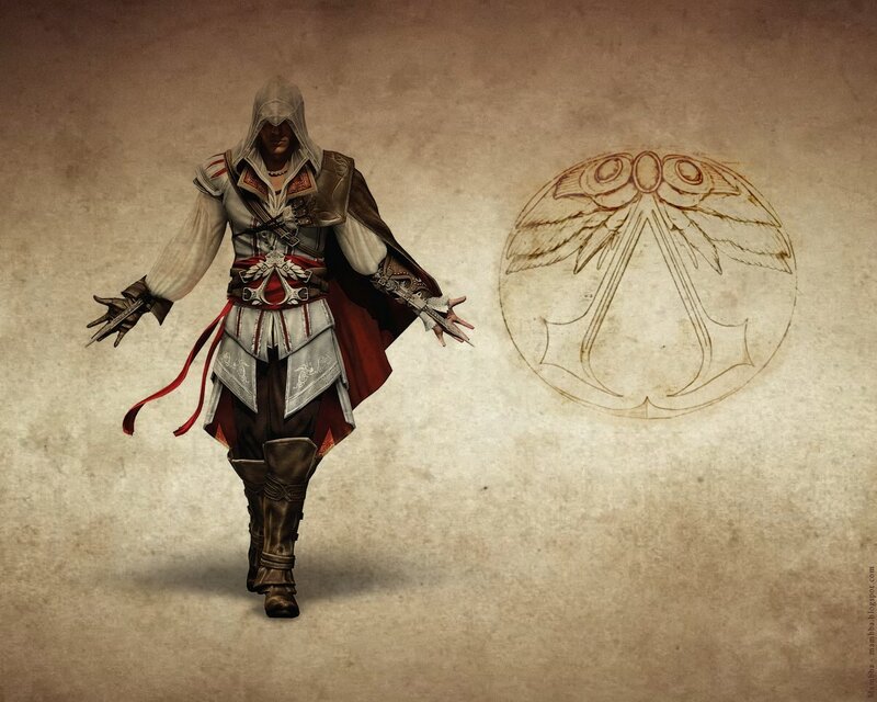 Assassin in Hooded Outfit — Brown