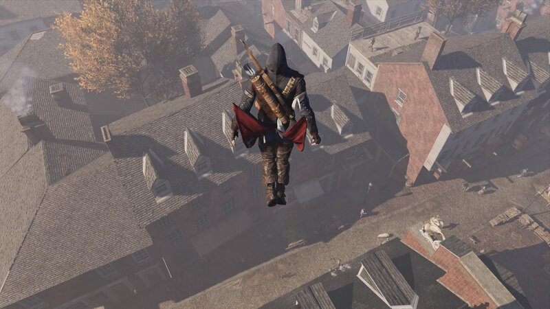 Assassin in Mid-air — Gray, Dramatic, Autumn