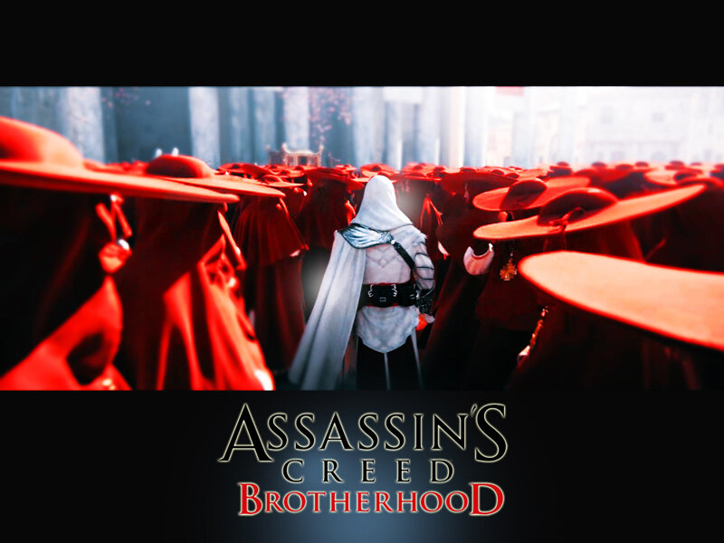 Assassin in Red Crowd — Dramatic