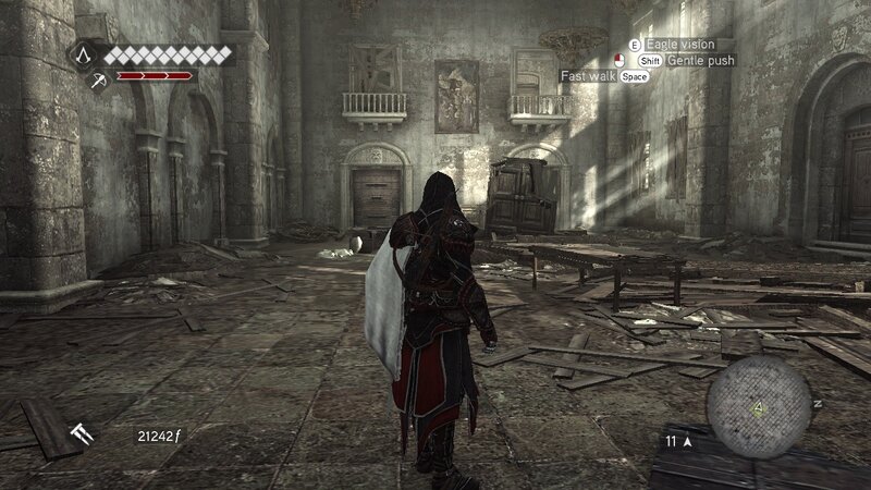Assassin in Ruined Hall — Gray, Desolate