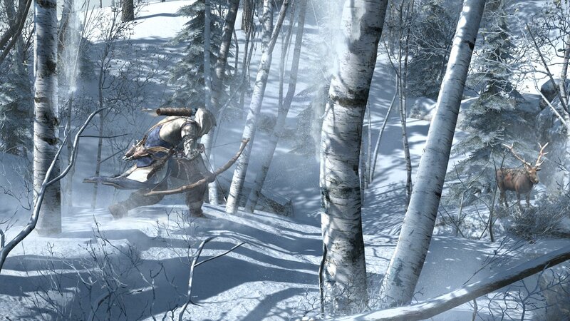 Assassin in Snowy Forest — White, Cold