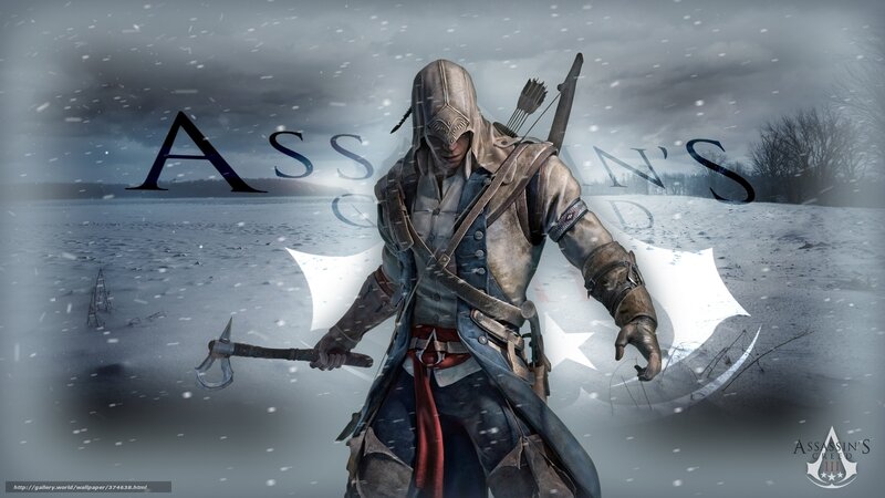 Assassin in Snowy Landscape — Gray, Dramatic