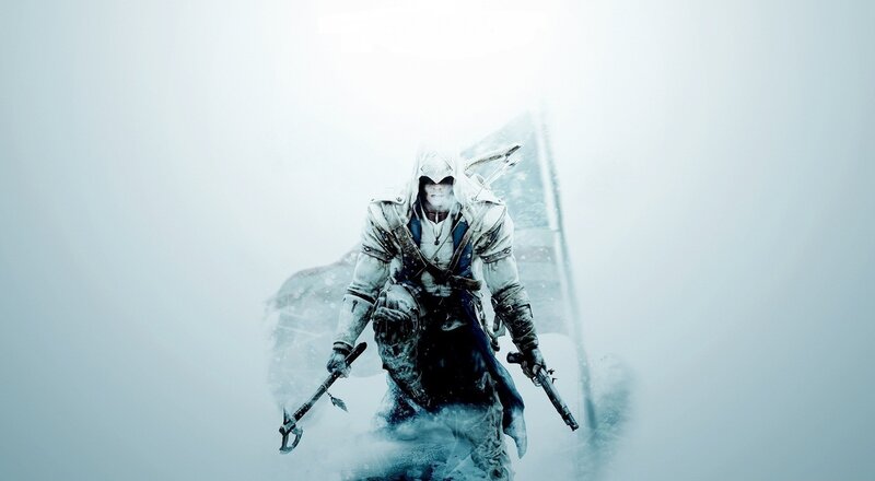 Assassin in Snowy Landscape — White, Dramatic, Cold