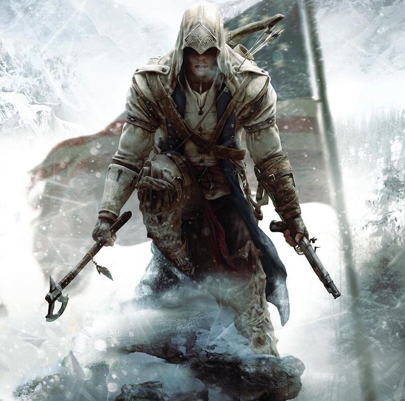 Assassin in Snowy Landscape — White, Dramatic
