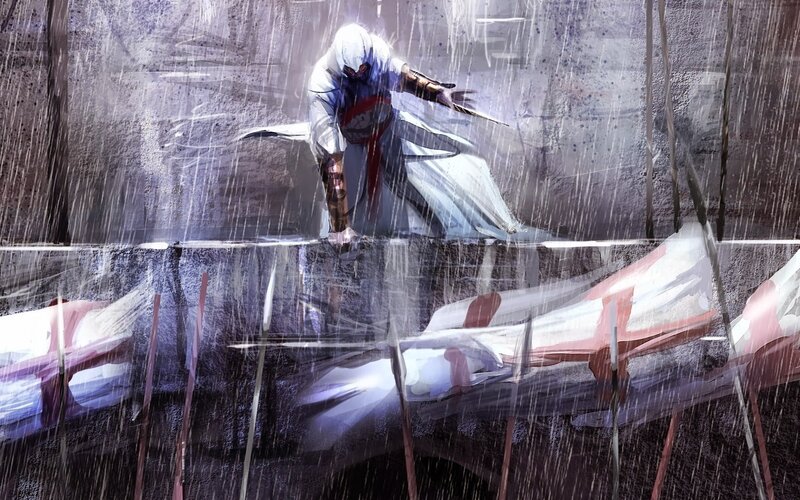 Assassin in the Rain — White