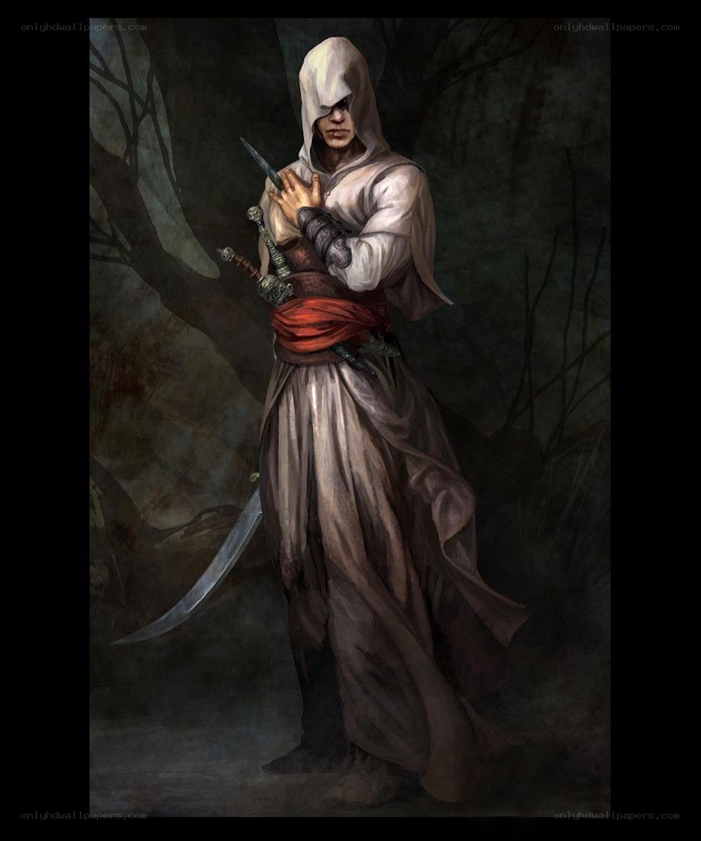 assassin in white hood
