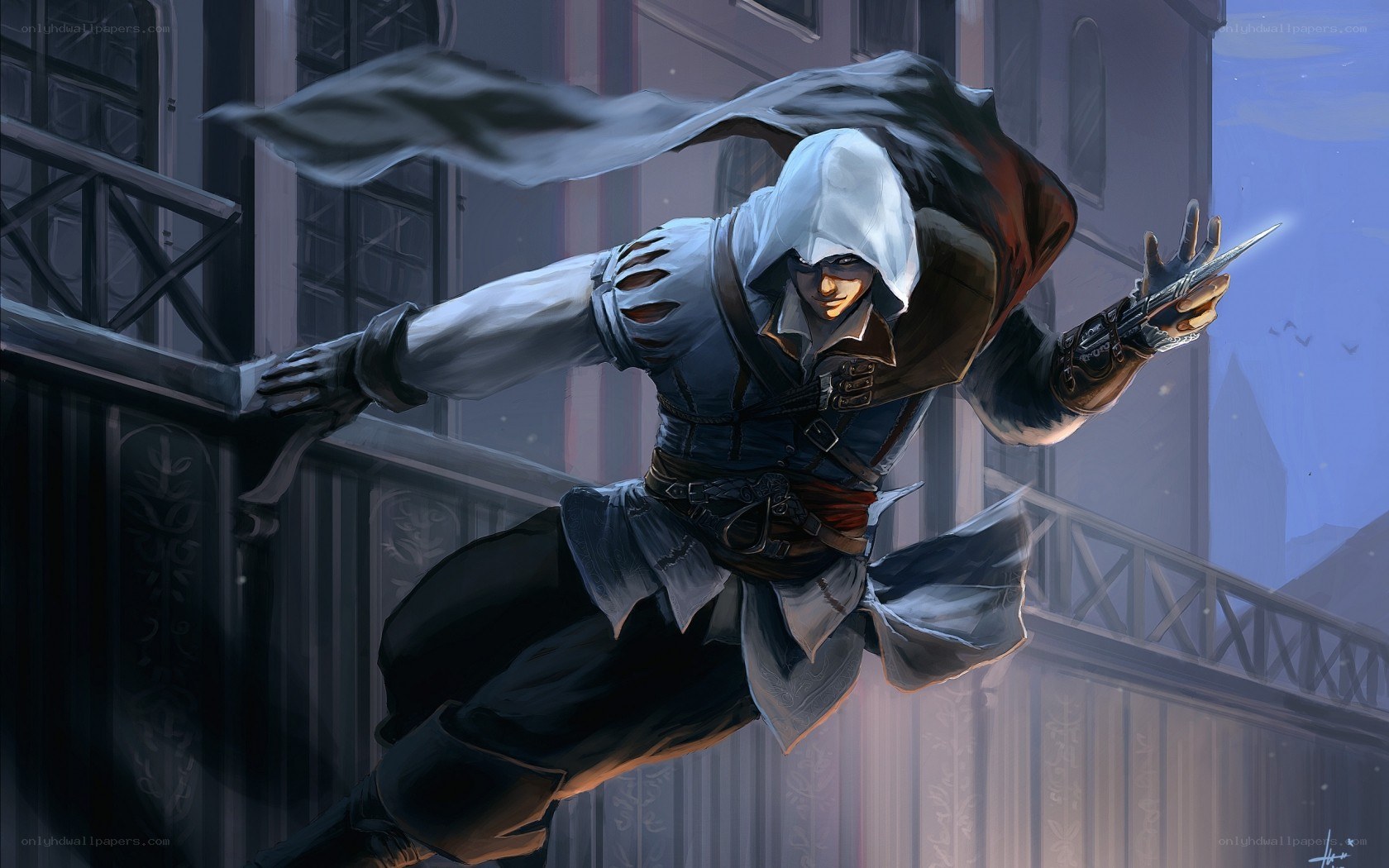 assassin in white hood