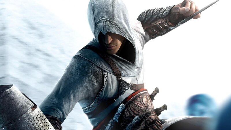 Assassin in White Hood — Dramatic, 3d Render, Sword, Hooded Cloak, Armor