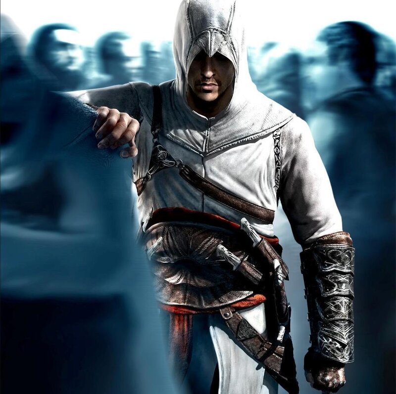 Assassin in White Hood — Dramatic, Digital Art