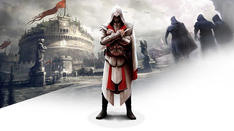 Assassin in White Robes — Dramatic, Digital Art, Castle