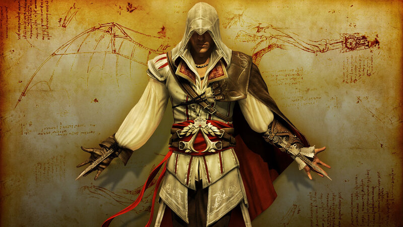 Assassin in White Robes — Dramatic, Digital Art, Hidden Blades