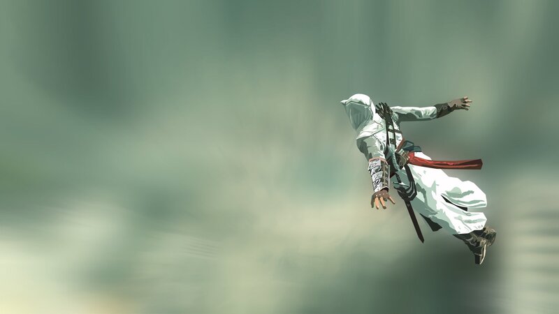 Assassin in White Robes — Dramatic, Digital Art, Hood