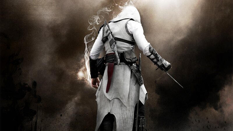 Assassin in White Robes — Dramatic, Digital Art, Smoke