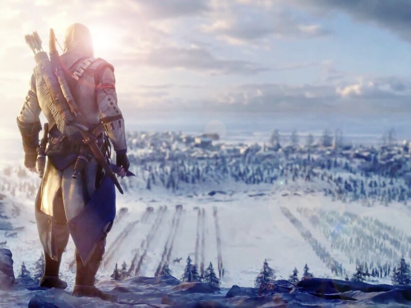 Assassin in Winter Landscape — White