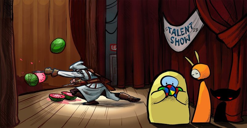 Assassin Juggling Watermelons