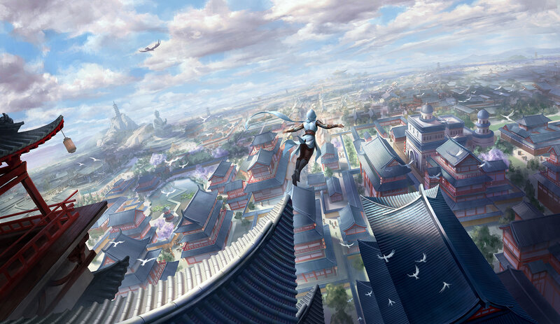 Assassin Leaping over Rooftops