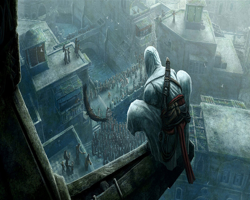 Assassin on a rooftop