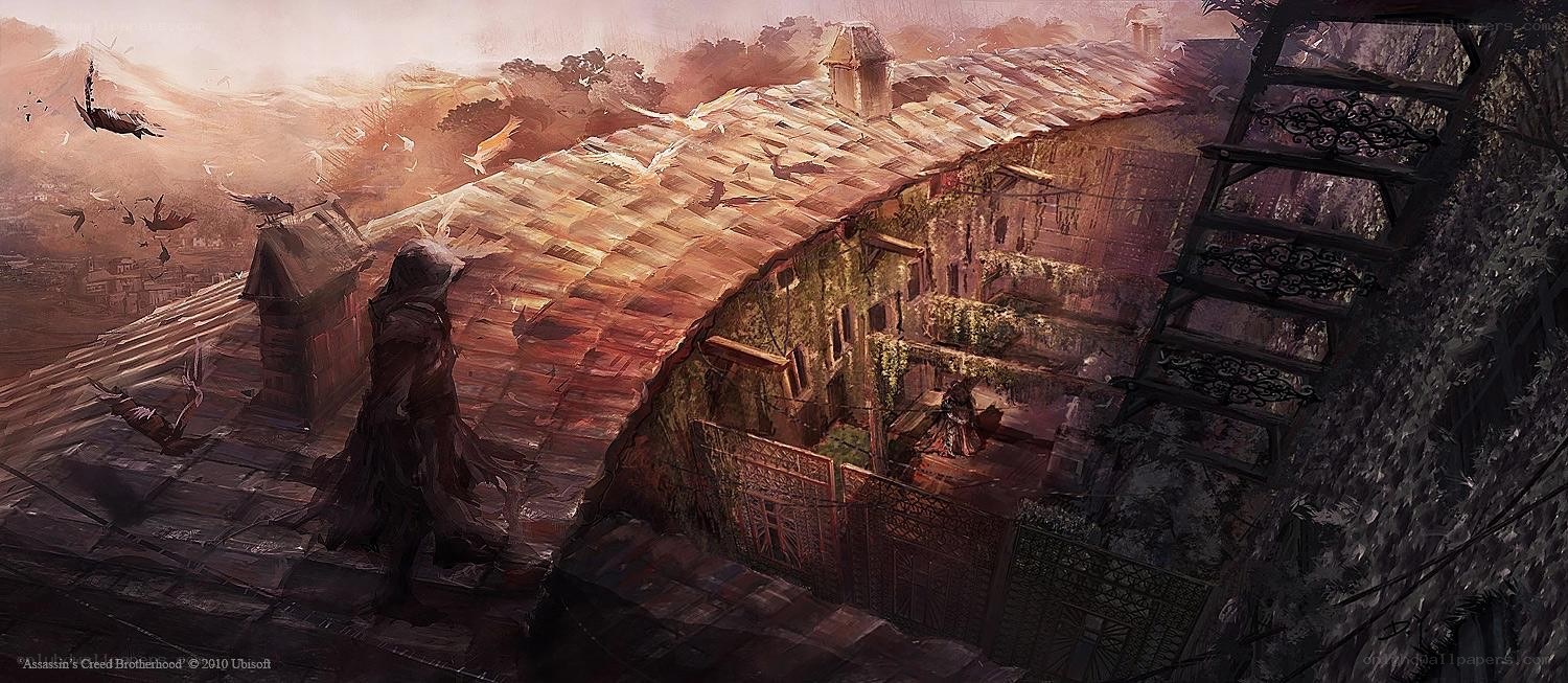 Assassin on a rooftop